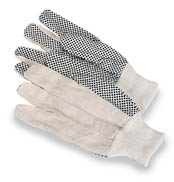PVC Dot Canvas Gloves- One Size- (12/pk)